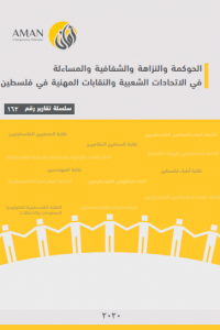 الحوكمة والنزاهة والشفافية والمساءلة في الاتحادات الشعبية والنقابات المهنية في فلسطين