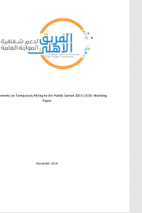 Developments on Temporary Hiring in the Public Sector 2015-2016: Working Paper