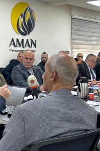 AMAN reviews a draft report on transparency in managing the investment of the Palestinian Pension Agency’s funds