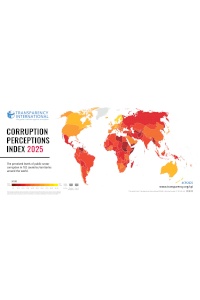 Transparency International Releases the Results of the Corruption Perceptions Index for Countries Worldwide for 2025 