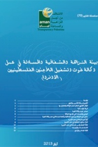 بيئة النزاهة والشفافية في عمل وكالة غوث وتشغيل اللاجئين الفلسطينيين (الاونروا)