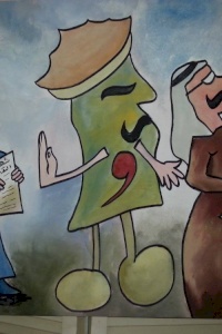 The opening of the first exhibition in Hebron Titled: “No for Wasta inside Palestinian Society”