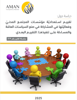 تقييــم اســتعدادّية مؤّسســات المجتمــع المدنــّي وفعالّيتها في المشـاركة في صنع السياسـات العاّمة والمســاءلة علــى تنفيذهــا: التقييــم البعــدي