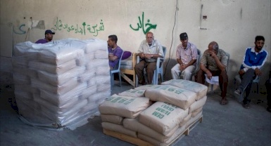 غزة: فساد الاسمنت في مخازن التجار المعتمدين لدى ”UNOPS”