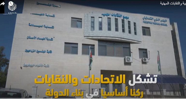 الاتحادات الشعبية والنقابات المهنية