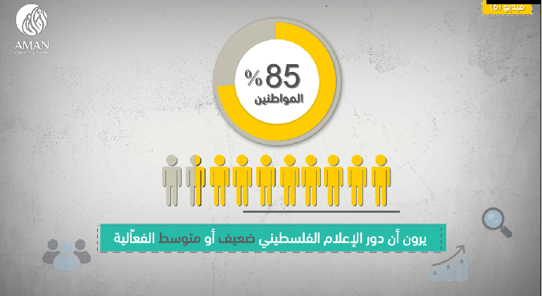 ?To what extent did the Palestinian media play its role effectively