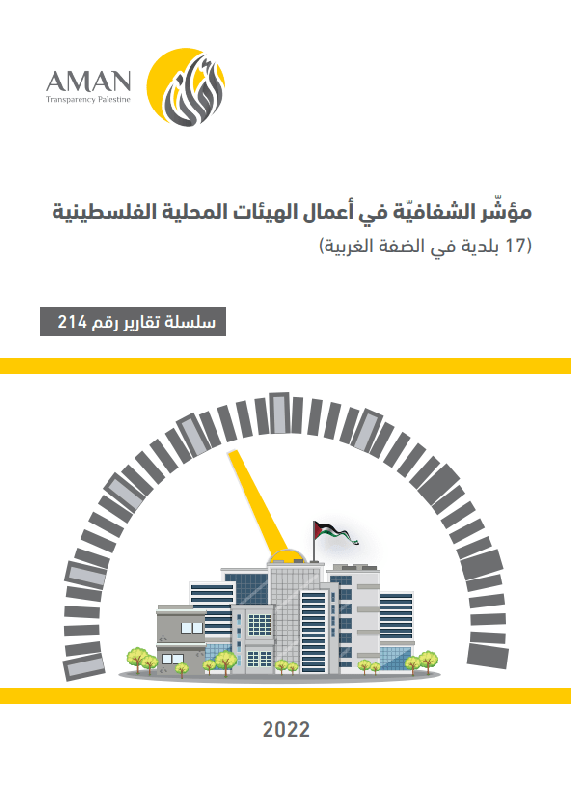 مؤشر الشفافية في أعمال الهيئات المحلية (17 بلدية في الضفة)
