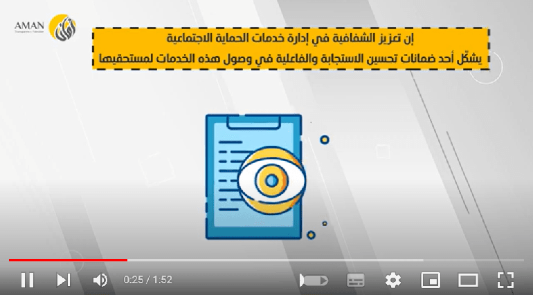 Transparency in the management of social protection services