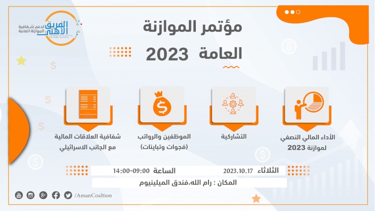 مؤتمر الموازنة العامة 2023 "الشفافية والتشاركية أساس لإصلاح إدارة المال العام