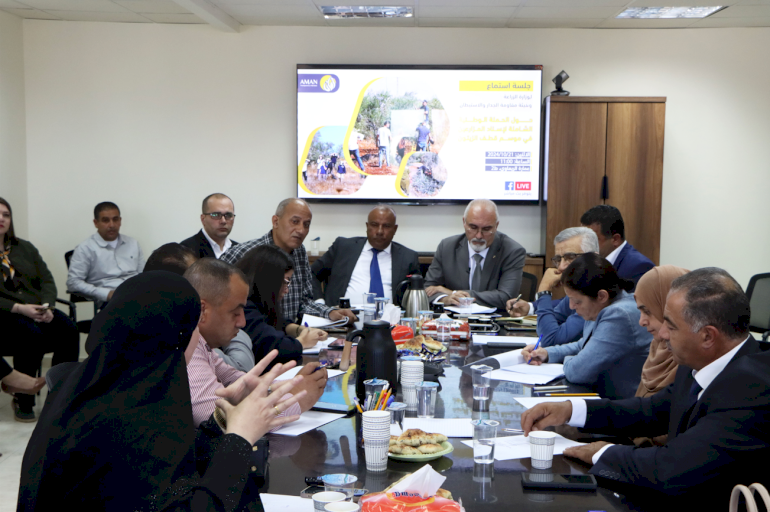 In a hearing held by the AMAN Coalition for the Ministry of Agriculture and the Commission to Resist the Wall and Settlements on the comprehensive national campaign to support farmers in the olive harvest season "Faz’a"