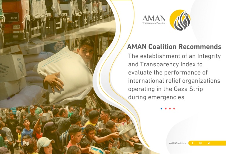 AMAN Coalition Recommends Establishing an Integrity and Transparency Index for their Work in Emergencies