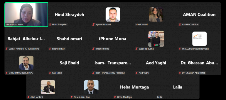 أمان يناقش قيود الاحتلال الإسرائيلي على المؤسسات الدولية وأثرها في تقليص الفضاء المدني في قطاع غزة