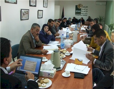 AMAN Prepares and Discusses the Draft for its Special Complaints System for Palestinian Local Institutions