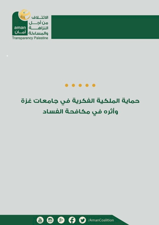 حماية الملكية الفكرية في جامعات غزة وأثره في مكافحة الفساد